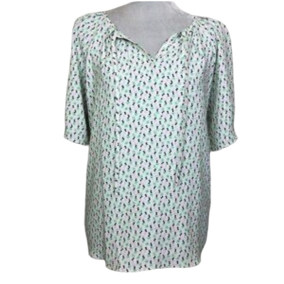 Floral Print Blouse Ann Taylor Large 💜 - Picture 1 of 8